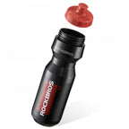 Rockbros 750 ml dviračio butelis - Skaidri juoda su raudona nusipylimo viršute -- Cycling Accessories
