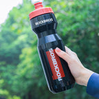 Rockbros 750 ml dviračio butelis - Skaidri juoda su raudona nusipylimo viršute -- Cycling Accessories