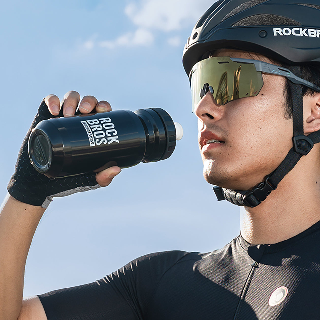 Rockbros 600 ml dviračio butelis - juodas -- Cycling Accessories
