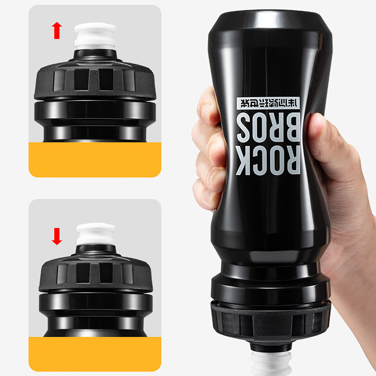 Rockbros 600 ml dviračio butelis - juodas -- Cycling Accessories