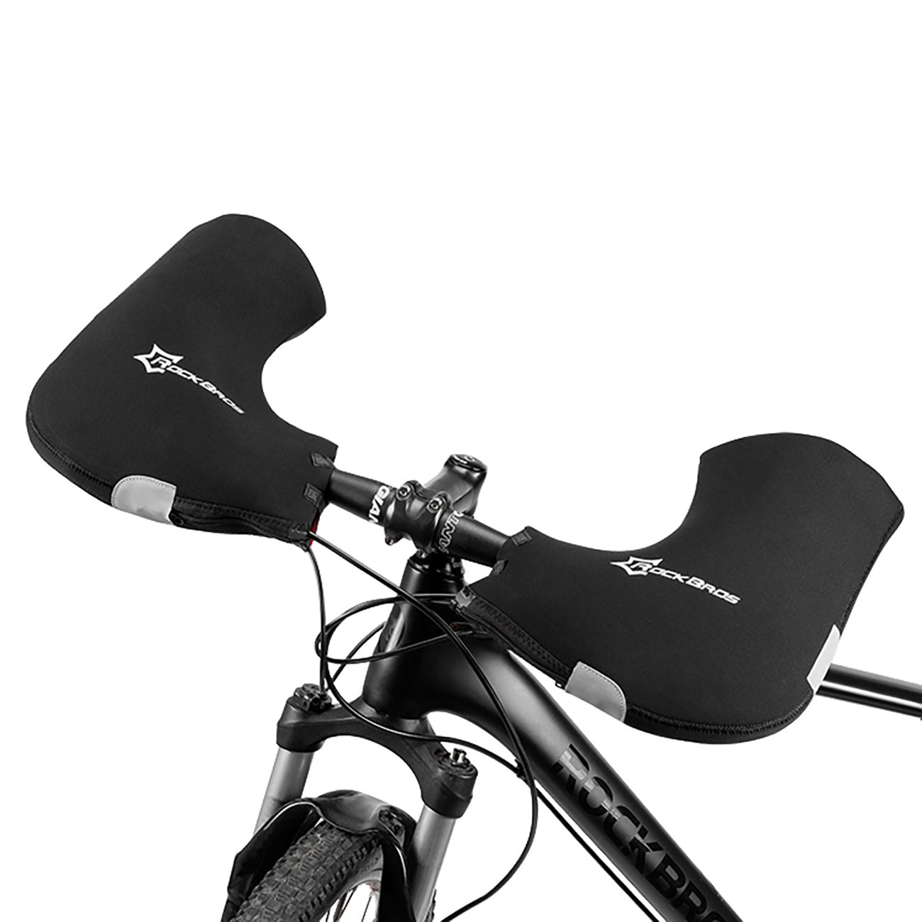 Rockbros D16-B Motociklams suderinama nepralaidžia drėgmei izoliuota rankos pirštinė - Juoda -- Bicycle Gloves
