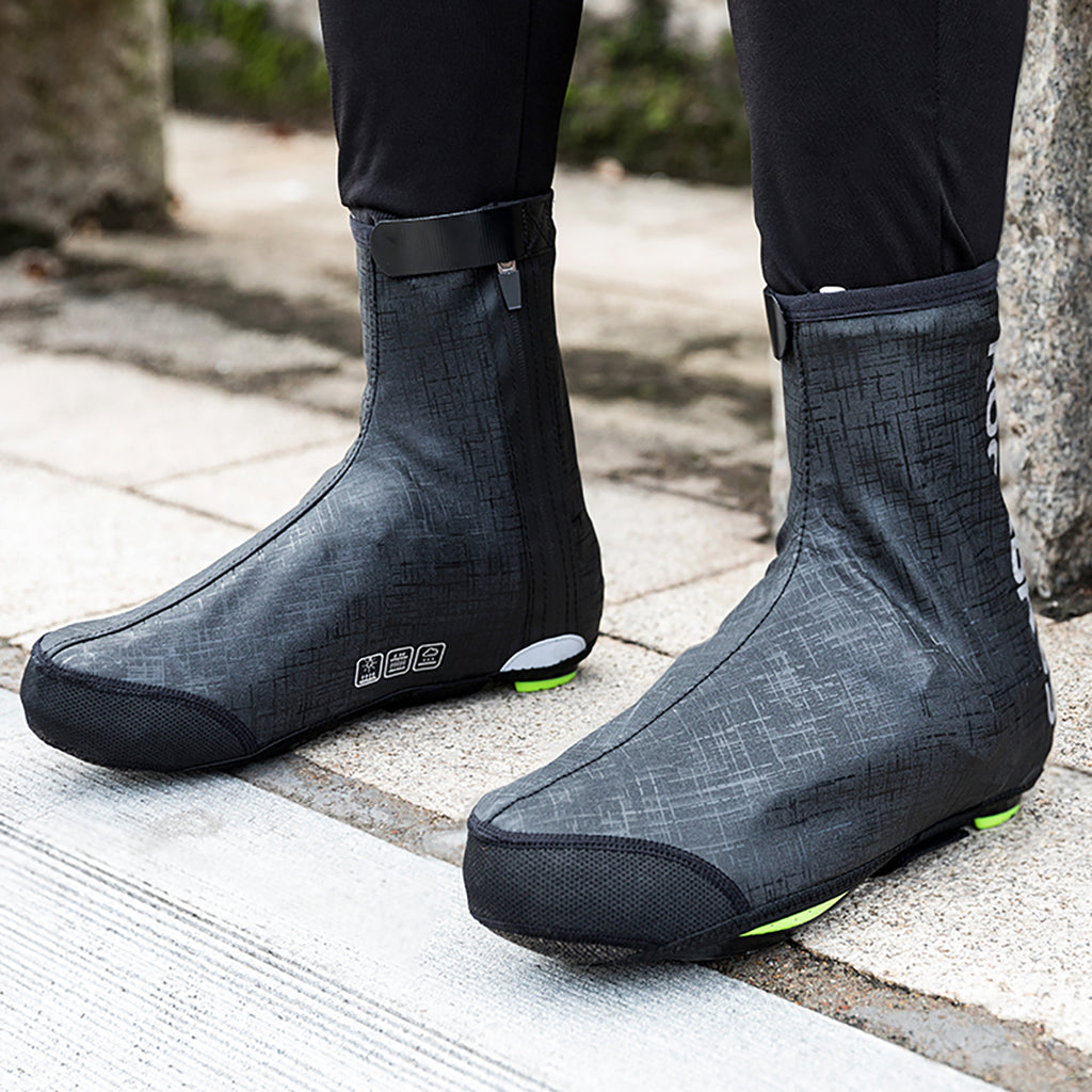 Rockbros LF1081 Nepralaidūs vėjui ir vandeniui batų dangalai 42-46 cm - Juodi -- Bicycle Covers