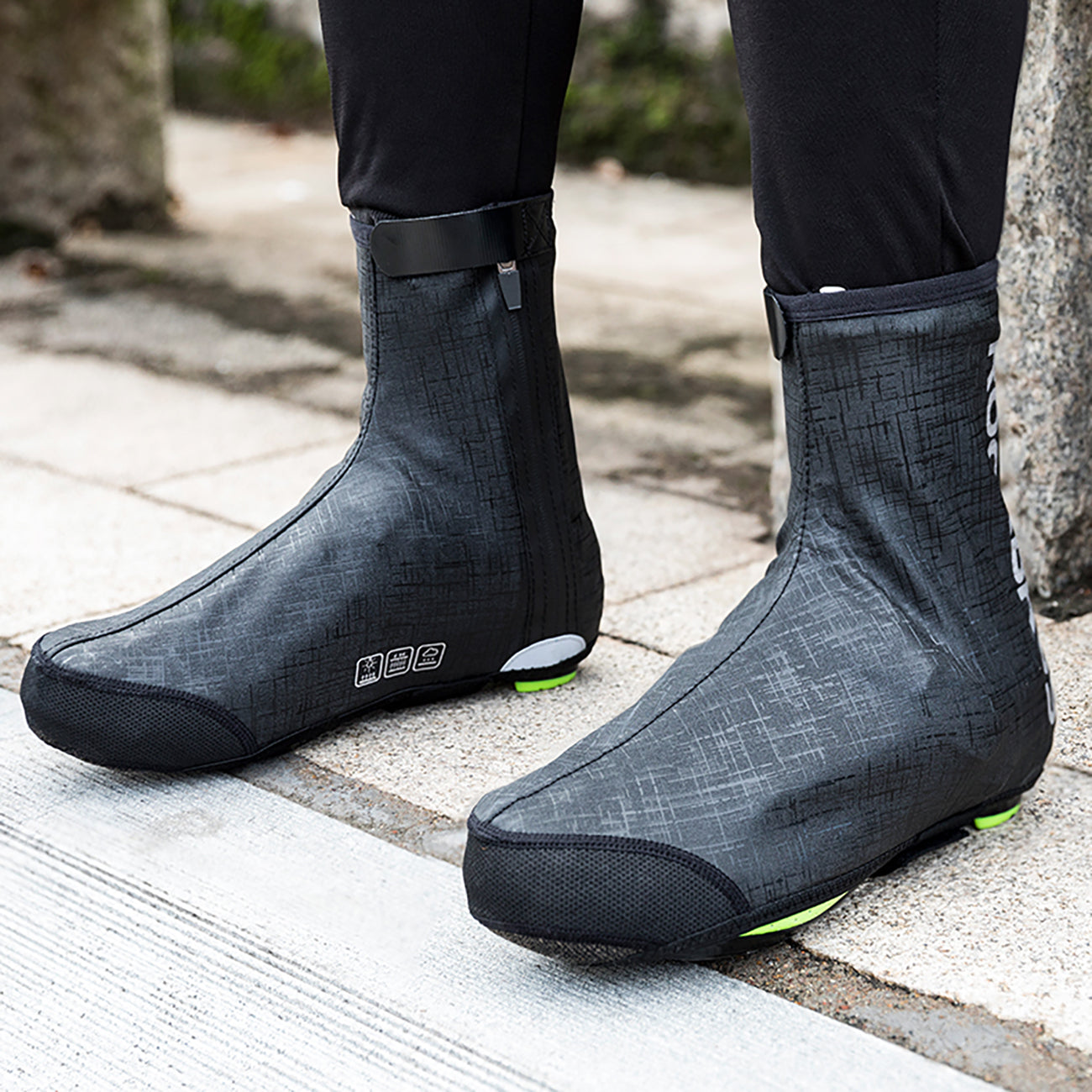 Rockbros LF1081 Nepralaidūs vėjui ir vandeniui batų dangalai 42-46 cm - Juodi -- Bicycle Covers