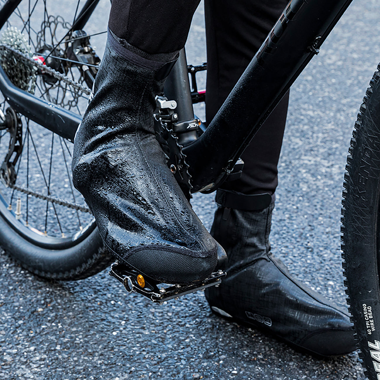 Rockbros LF1081 Nepralaidūs vėjui ir vandeniui batų dangalai 42-46 cm - Juodi -- Bicycle Covers