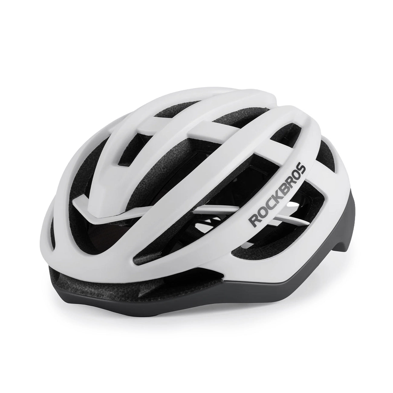 Rockbros HC-58WG-L dviračio šalmas 58-61 cm - baltas-pilkas -- Bicycle Helmets