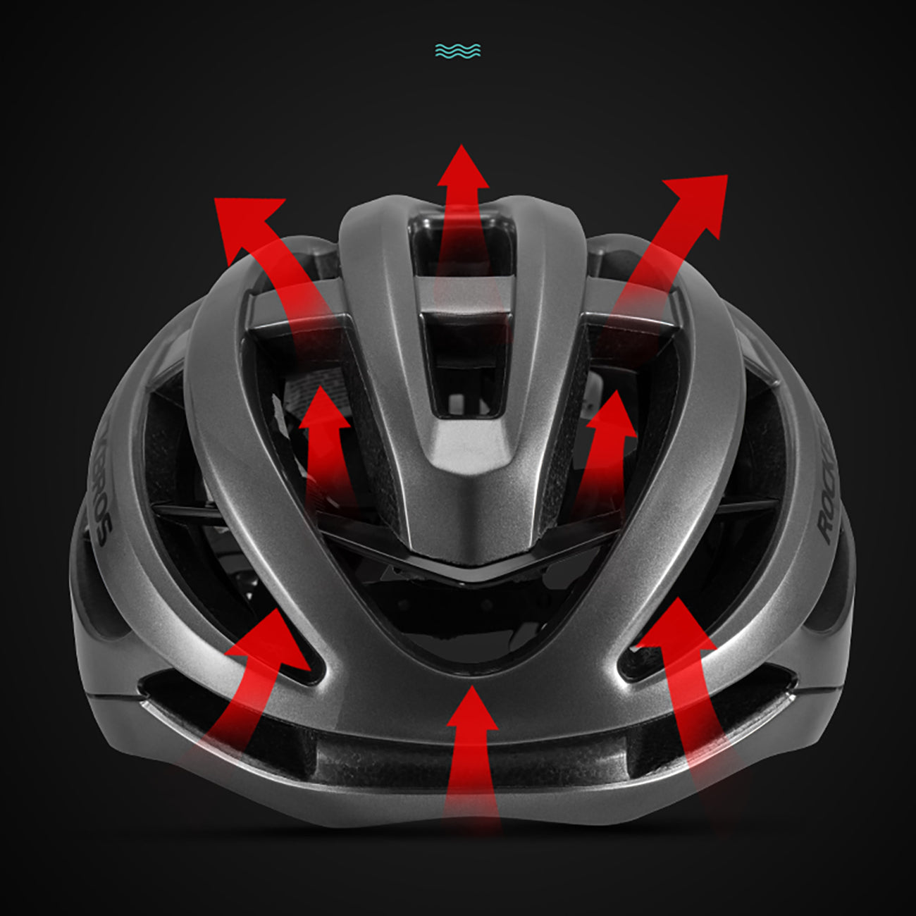 Rockbros HC-58BK-L dviračio šalmas 58-61 cm - juodas ir pilkas -- Bicycle Helmets