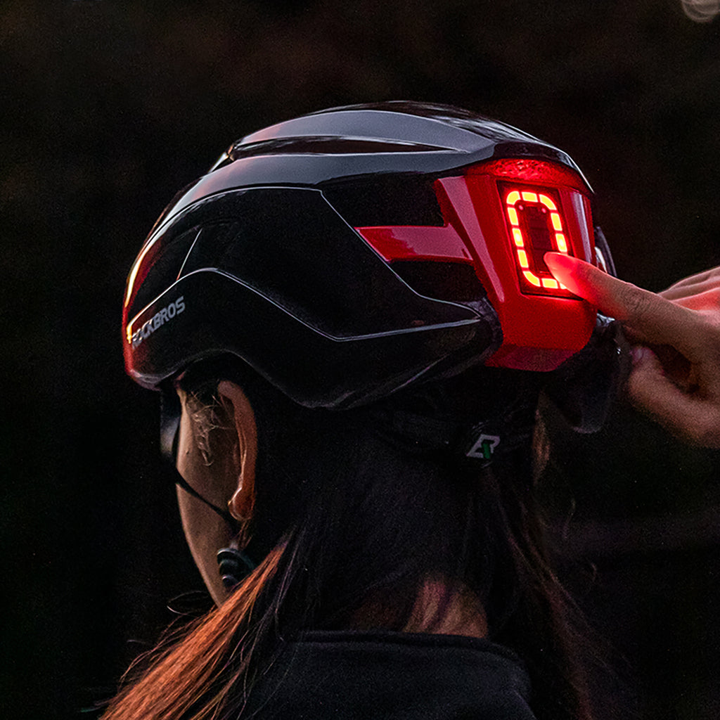 Rockbros ZK-077 dviračio šalmas su integruota daugiakrypte apšvietimo sistema 57-61 cm - Balta -- Bicycle Helmets