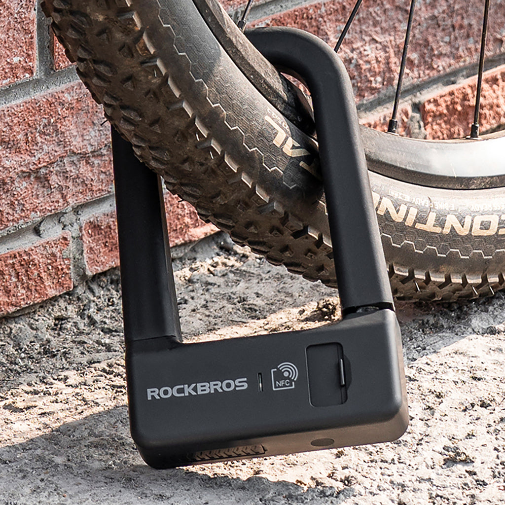 Rockbros RBNS1 SMART Dviračio spyna su NFC skaitytuvų - juoda -- Bicycle Locks