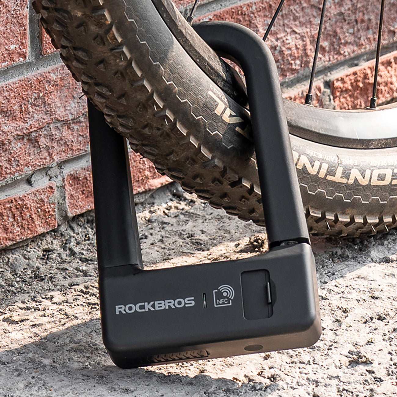 Rockbros RBNS1 SMART Dviračio spyna su NFC skaitytuvų - juoda -- Bicycle Locks