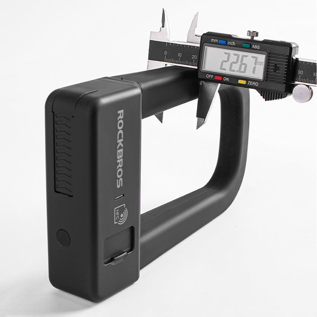 Rockbros RBNS1 SMART Dviračio spyna su NFC skaitytuvų - juoda -- Bicycle Locks