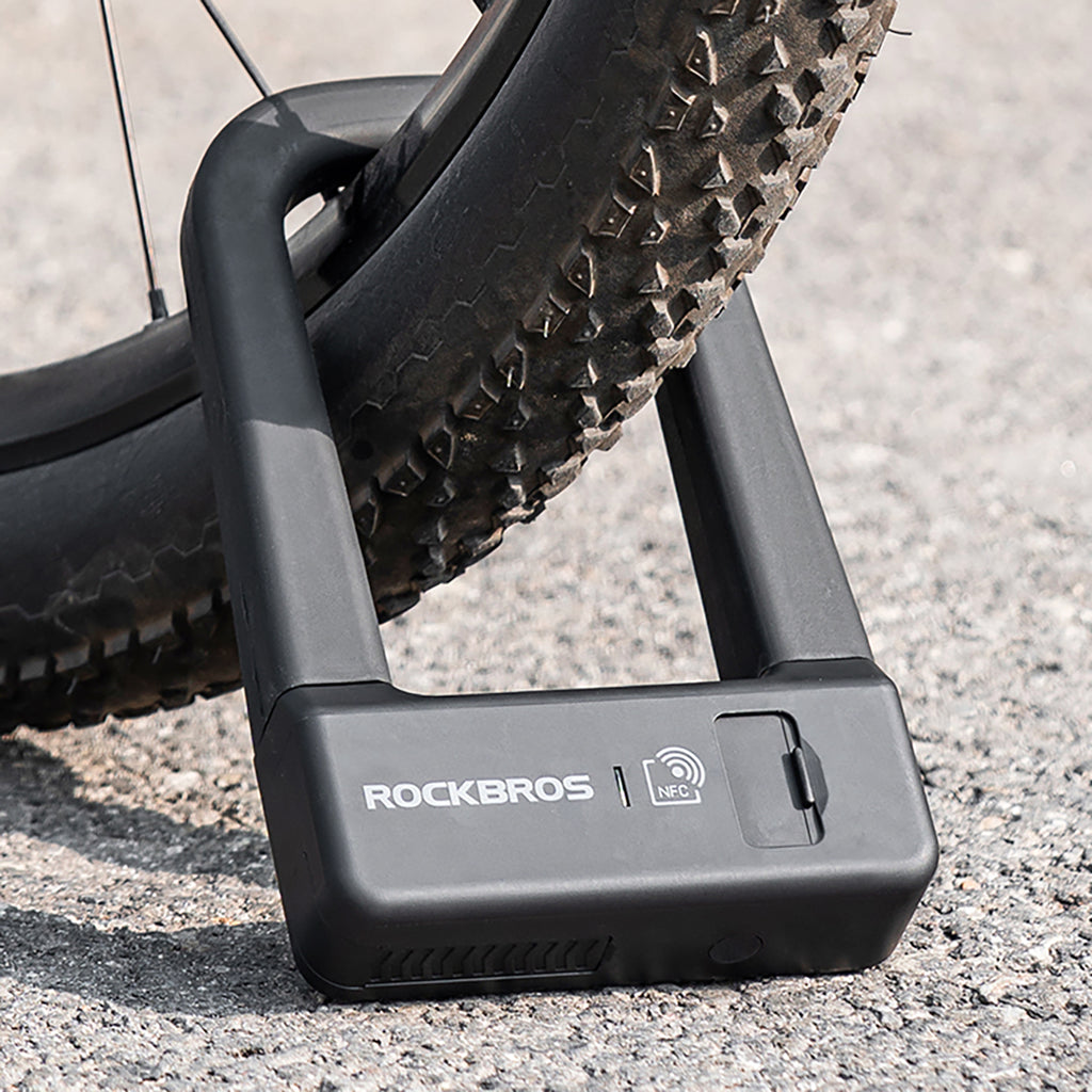 Rockbros RBNS1 SMART Dviračio spyna su NFC skaitytuvų - juoda -- Bicycle Locks