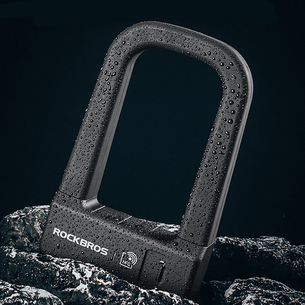 Rockbros RBNS1 SMART Dviračio spyna su NFC skaitytuvų - juoda -- Bicycle Locks