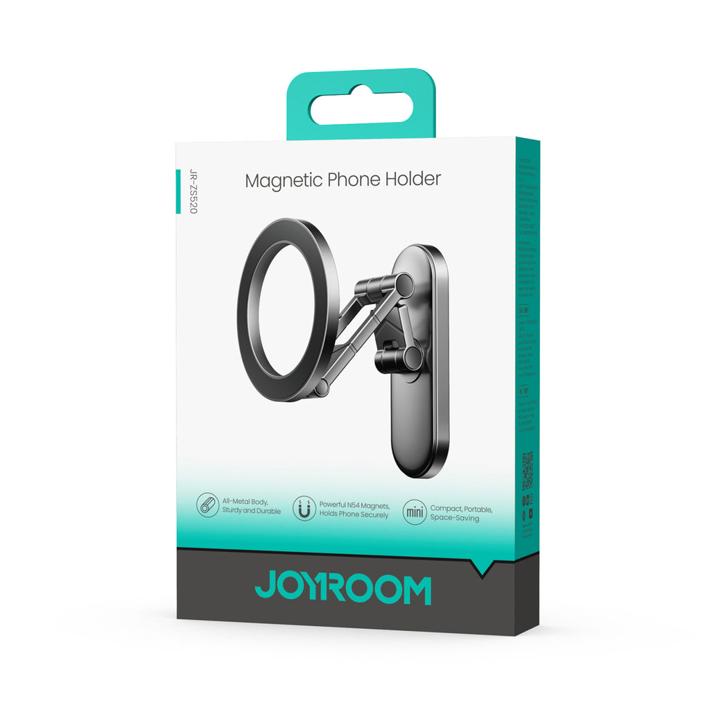 Joyroom JR-ZS520 magnetinis telefono laikiklis metaliniams paviršiams - titanas -- Cell phone holders