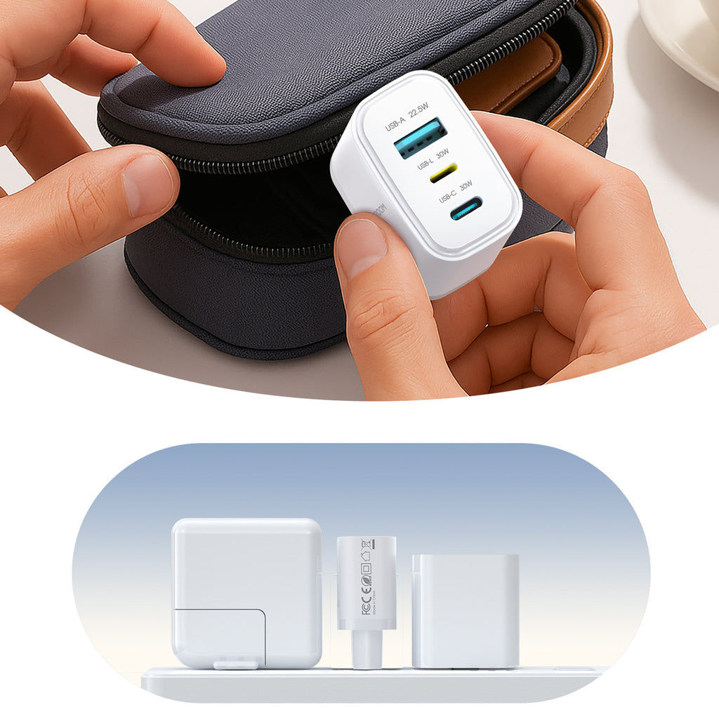 Joyroom JR-TG6 GaN 30W Sieninis Įkroviklis - Baltas -- Cell phone chargers