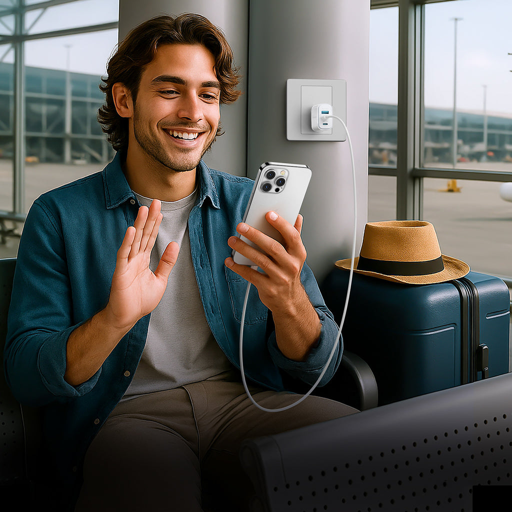 Joyroom JR-TG6 GaN 30W Sieninis Įkroviklis - Baltas -- Cell phone chargers