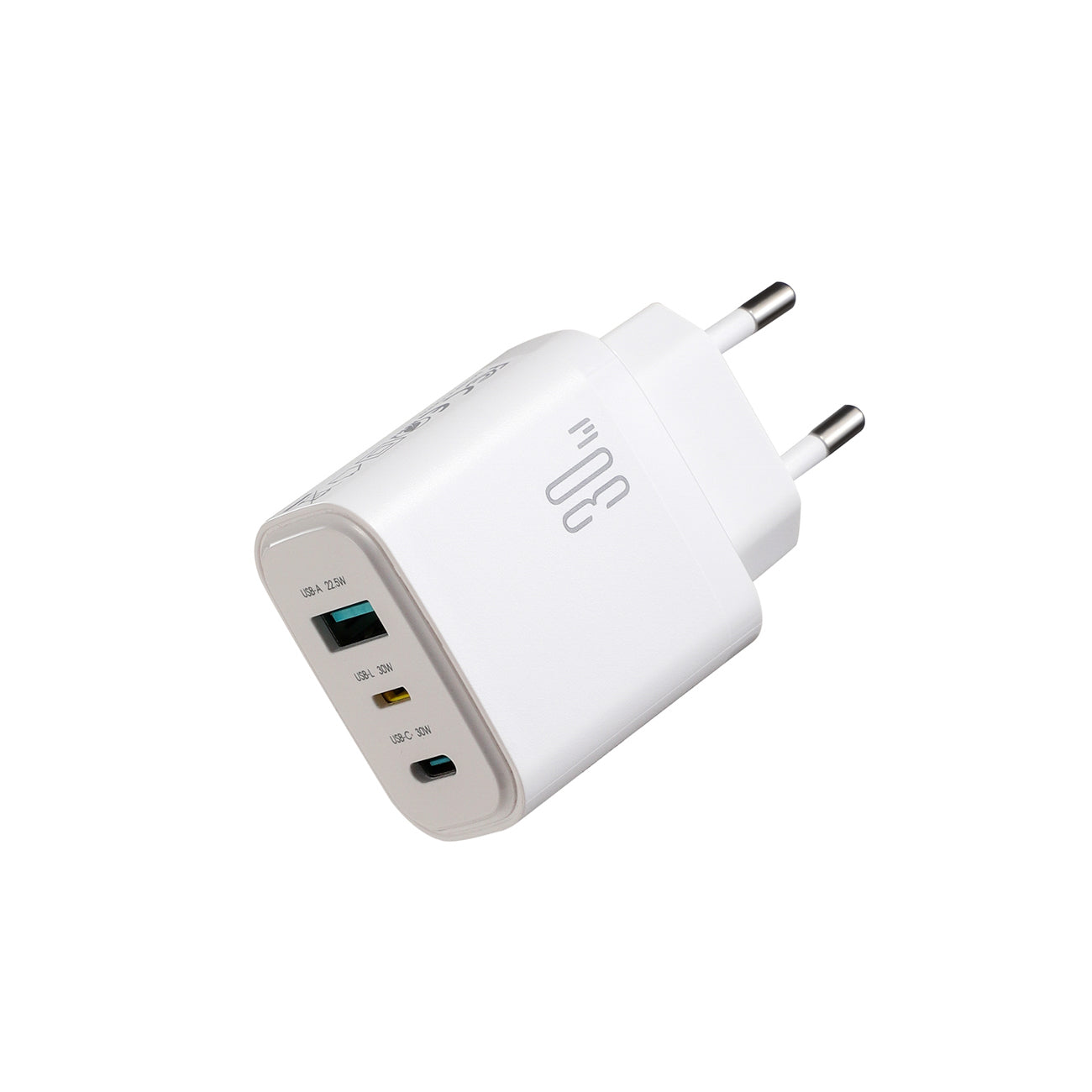 Joyroom JR-TG6 GaN 30W Sieninis Įkroviklis - Baltas -- Cell phone chargers