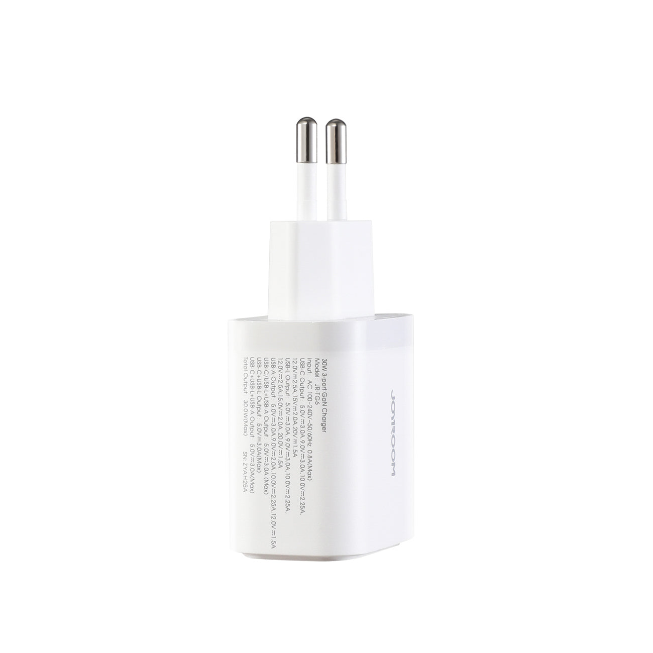 Joyroom JR-TG6 GaN 30W Sieninis Įkroviklis - Baltas -- Cell phone chargers