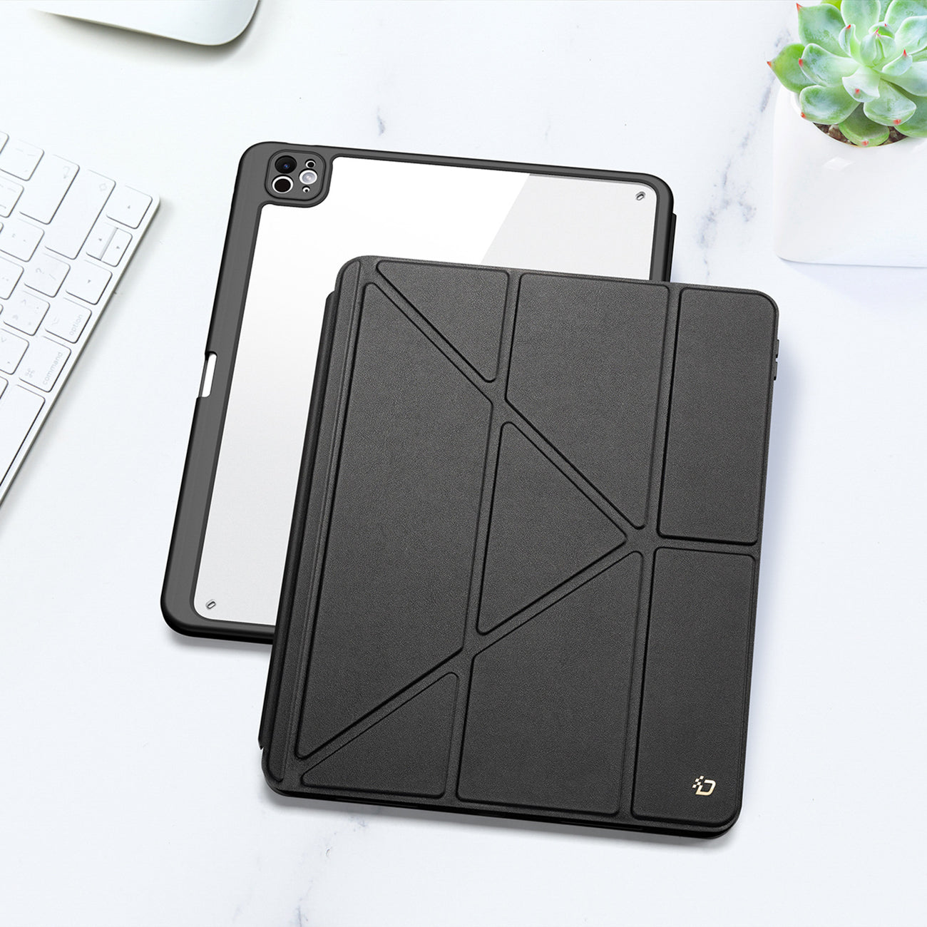 Dux Ducis Magi dėklas, skirtas iPad Pro 11" (2024/2025) su stovu – juodas