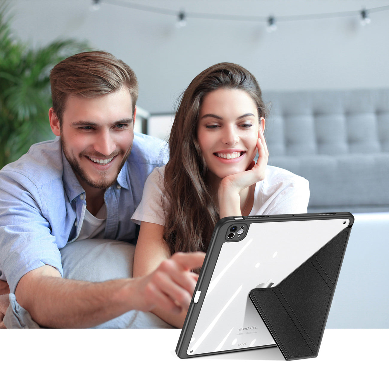 Dux Ducis Magi dėklas, skirtas iPad Pro 11" (2024/2025) su stovu – juodas