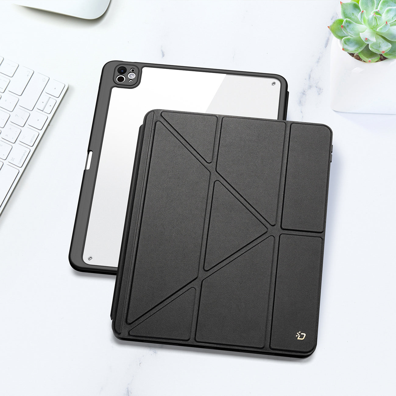 Dux Ducis Magi dėklas, skirtas iPad Pro 13" (2024/2025) su stovu – juodas