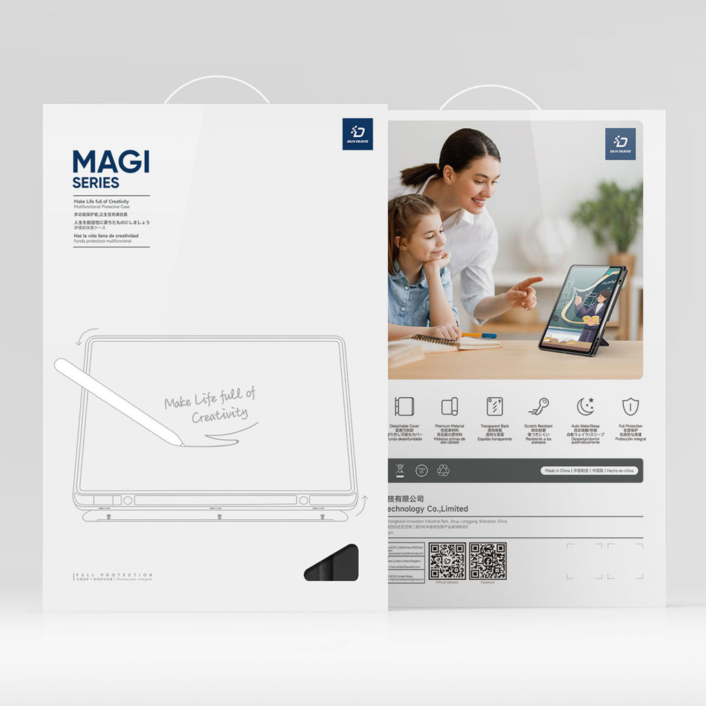 Dux Ducis Magi dėklas, skirtas iPad Pro 13" (2024/2025) su stovu – juodas