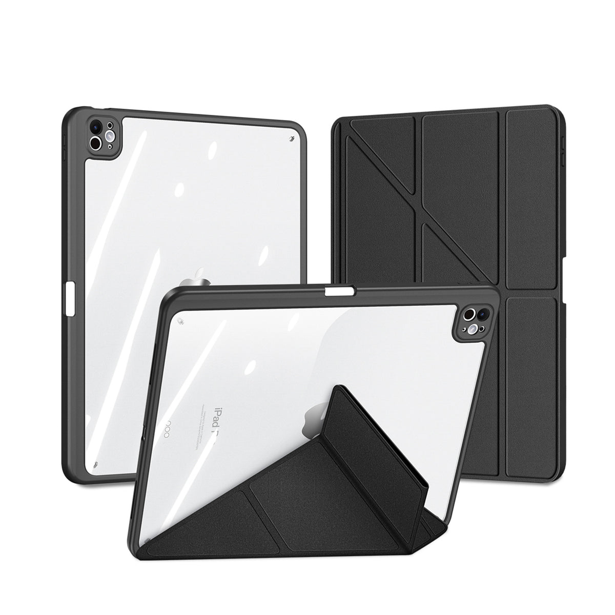 Dux Ducis Magi dėklas, skirtas iPad Pro 13" (2024/2025) su stovu – juodas