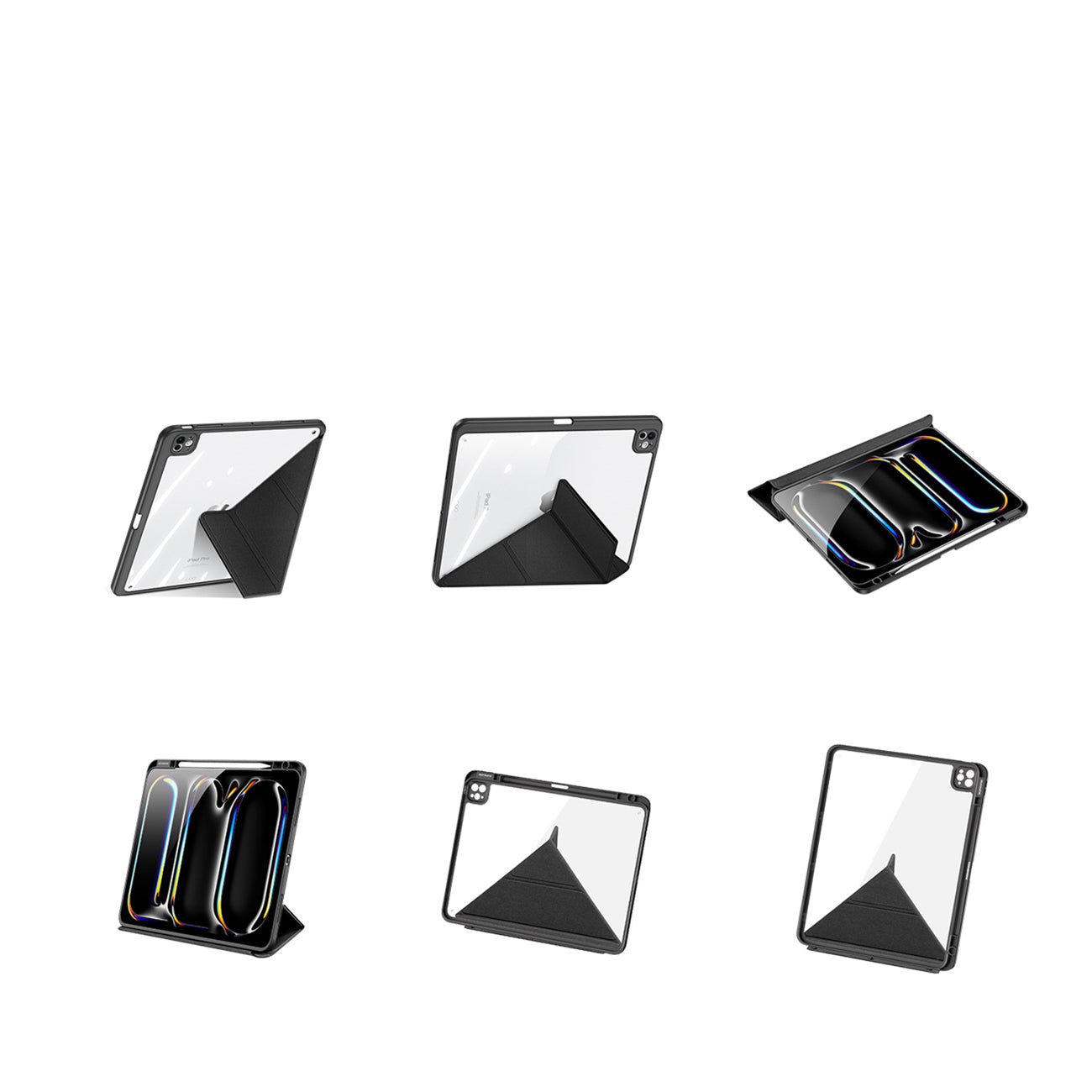 Dux Ducis Magi dėklas, skirtas iPad Pro 13" (2024/2025) su stovu – juodas