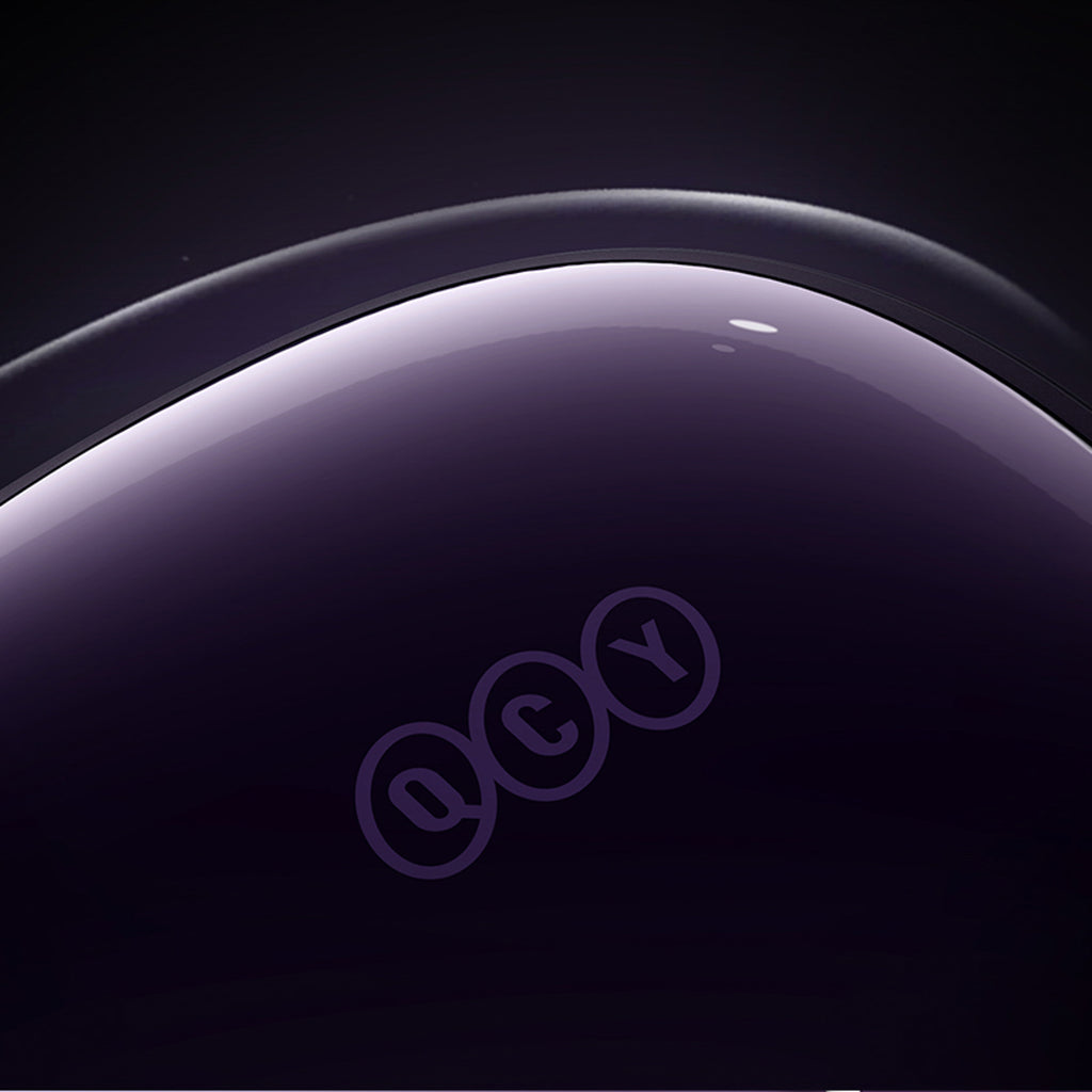 QCY T13X ausies viduje nuotolinės žarnos su ENC IPX5 Bluetooth 5.3 - violetinė -- Headphones