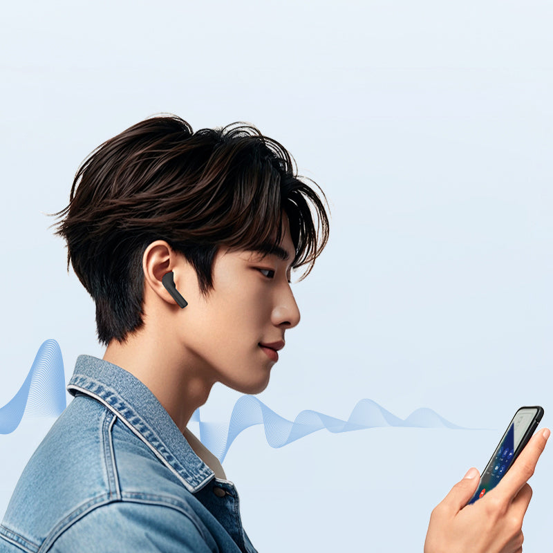QCY AilyBuds E10 į ausis įdedamos ausinės su ENC LDAC Hi-Res Audio IPX4 Bluetooth 5.4 – juodos