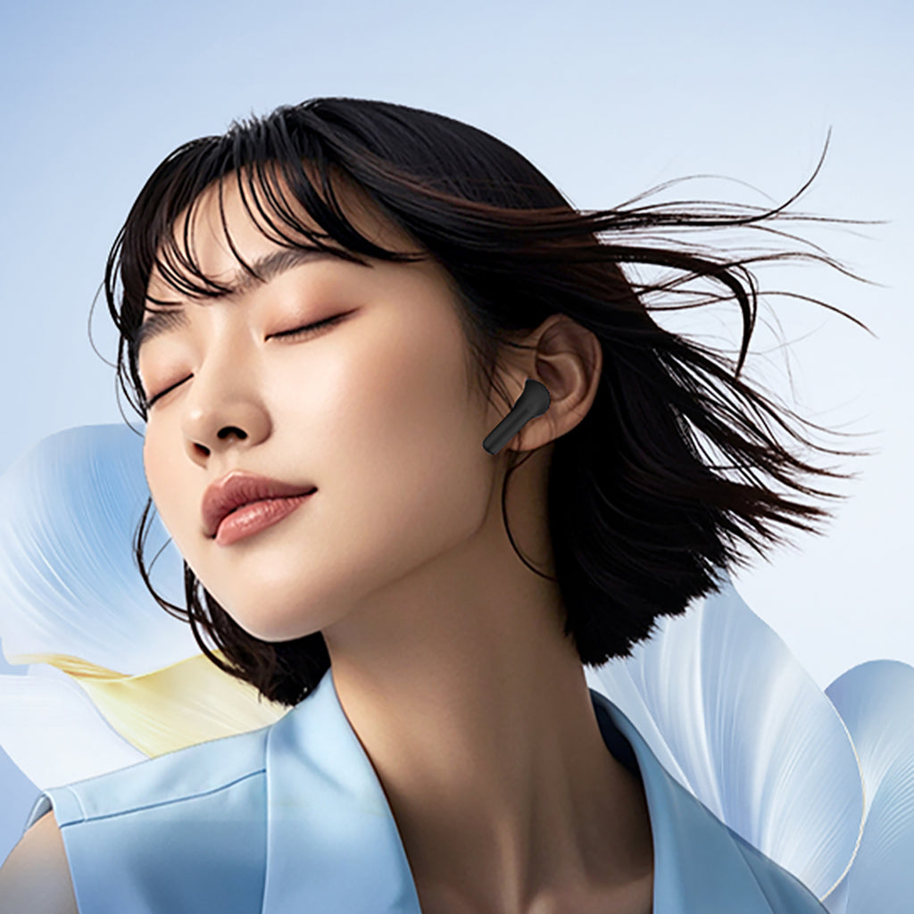 QCY AilyBuds E10 į ausis įdedamos ausinės su ENC LDAC Hi-Res Audio IPX4 Bluetooth 5.4 – juodos