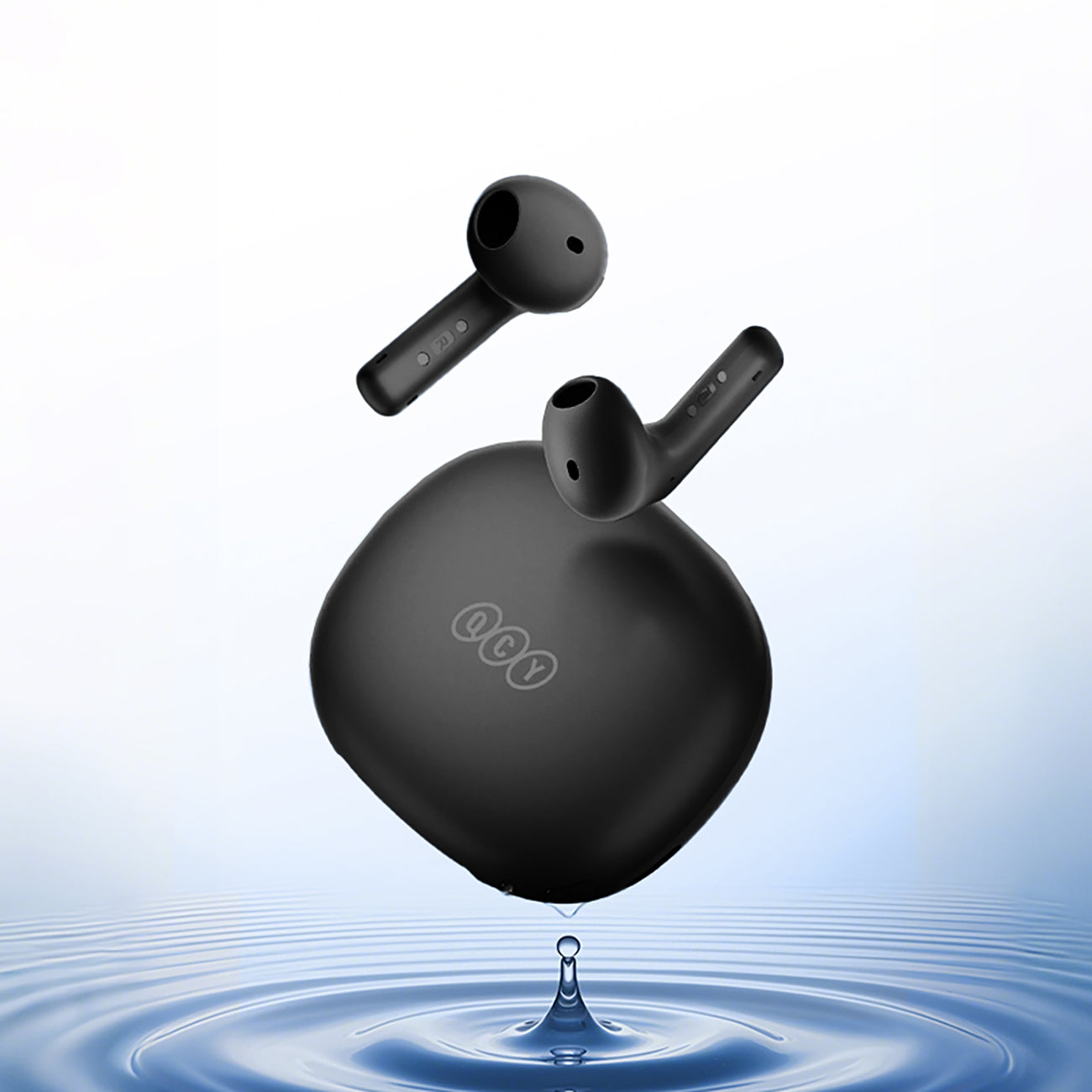 QCY AilyBuds E10 į ausis įdedamos ausinės su ENC LDAC Hi-Res Audio IPX4 Bluetooth 5.4 – juodos