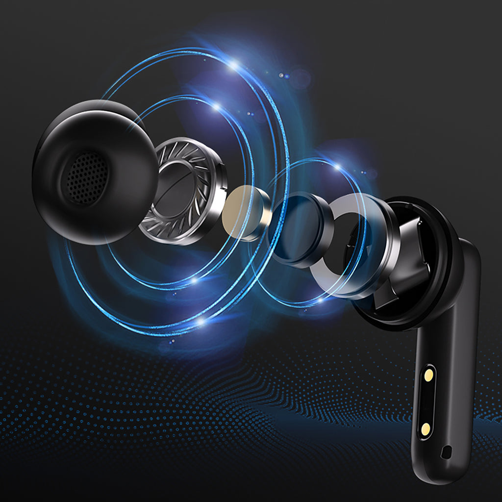 QCY T13 į ausis įdedamos ausinės su ANC IPX5 Bluetooth 5.3 – juodos -- Headphones
