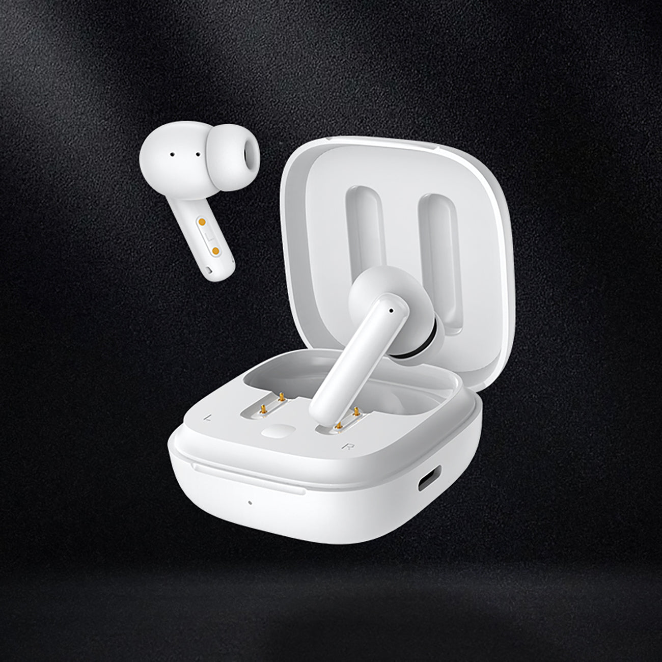 QCY T13 į ausis įdedamos ausinės su ANC IPX5 Bluetooth 5.3 – baltos