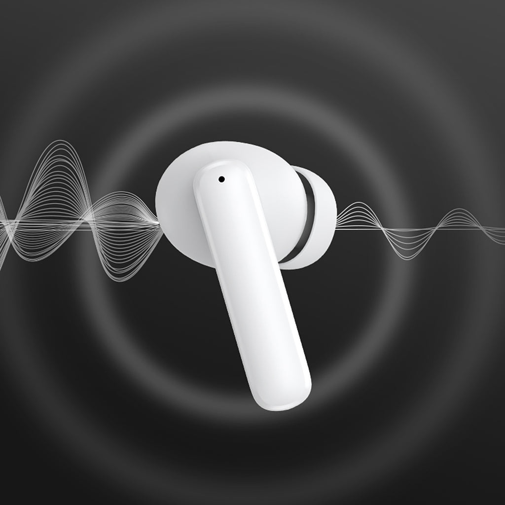 QCY T13 į ausis įdedamos ausinės su ANC IPX5 Bluetooth 5.3 – baltos