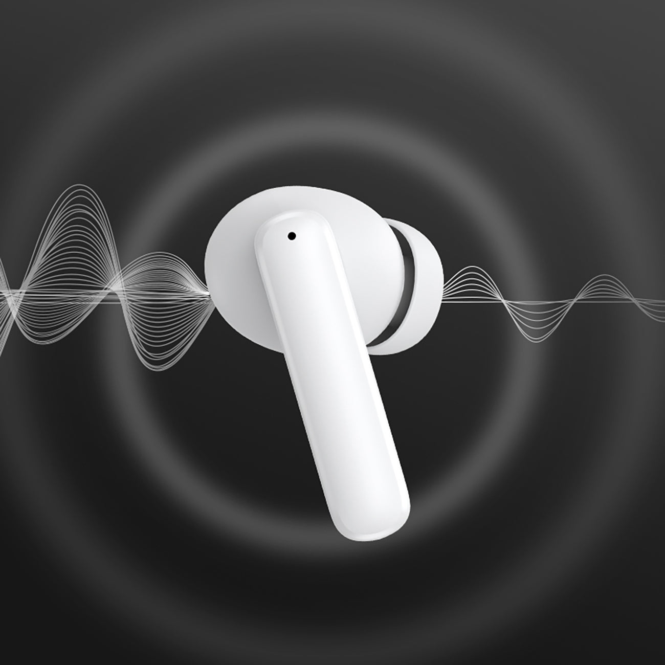 QCY T13 į ausis įdedamos ausinės su ANC IPX5 Bluetooth 5.3 – baltos