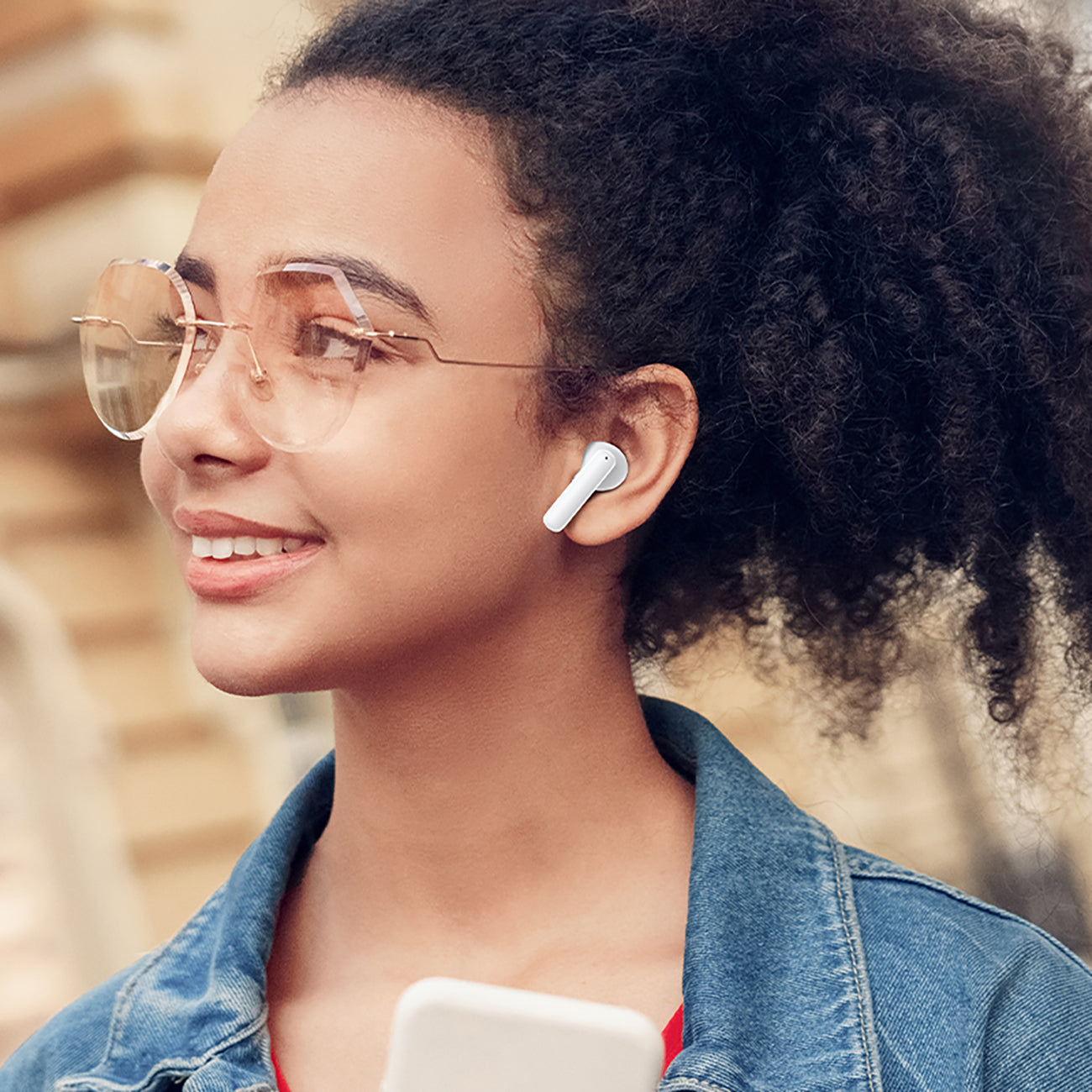QCY T13 į ausis įdedamos ausinės su ANC IPX5 Bluetooth 5.3 – baltos