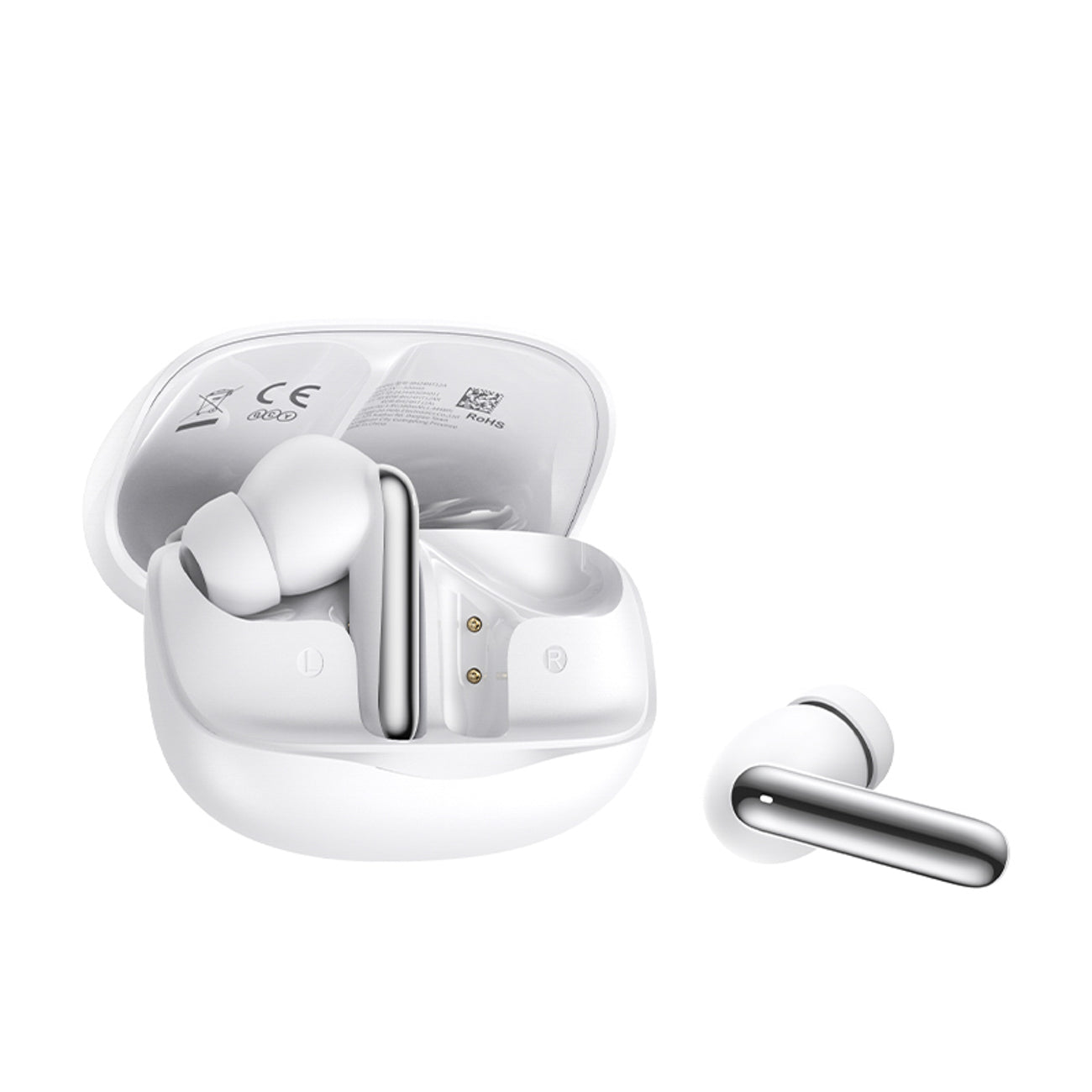 QCY Melobuds N50 ausinės su ANC IPX4 Bluetooth 5.4 – baltos spalvos