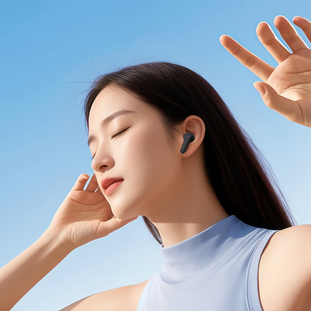 QCY MeloBuds N30 į ausis įdedamos ausinės su ANC Bluetooth 5.4 IPX4 – juodos