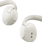 QCY H3 ant ausinės uždedamos ausinės su ANC Bluetooth 5.4 Hi-Res Audio – balta