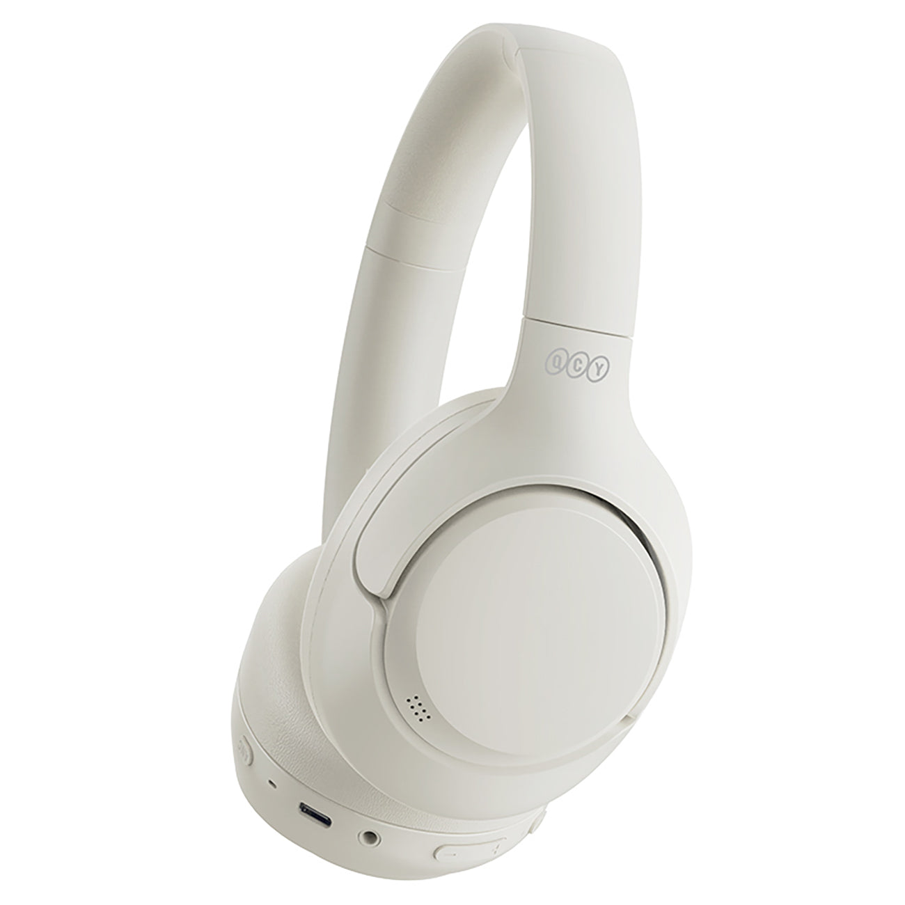 QCY H3 ant ausinės uždedamos ausinės su ANC Bluetooth 5.4 Hi-Res Audio – balta