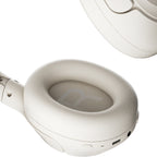 QCY H3 ant ausinės uždedamos ausinės su ANC Bluetooth 5.4 Hi-Res Audio – balta