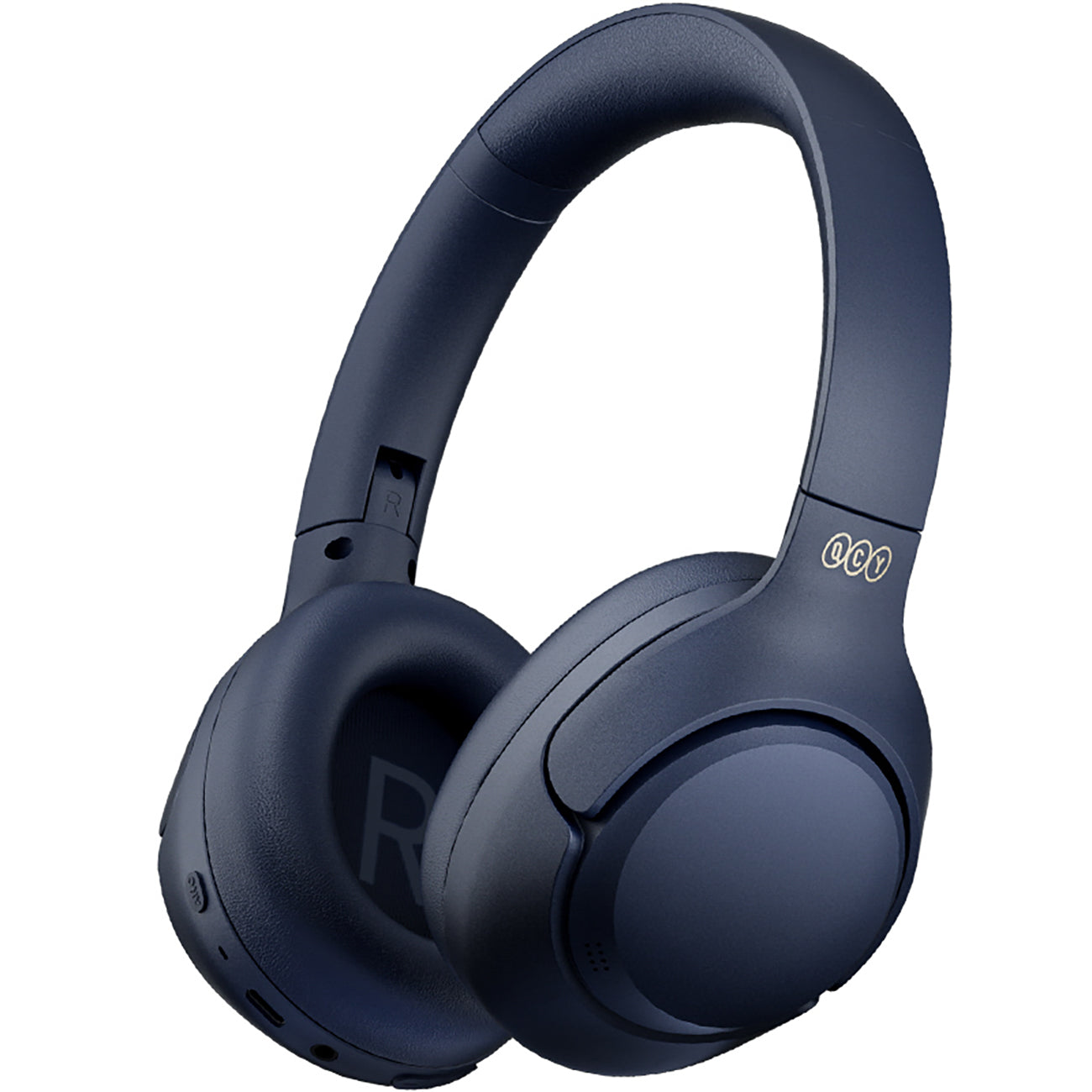 QCY H3 ant ausinės uždedamos ausinės su ANC Bluetooth 5.4 Hi-Res garsu – mėlyna -- Headphones