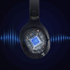 QCY H3 ant ausinės uždedamos ausinės su ANC Bluetooth 5.4 Hi-Res garsu – mėlyna -- Headphones