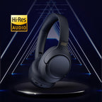 QCY H3 ant ausinės uždedamos ausinės su ANC Bluetooth 5.4 Hi-Res garsu – mėlyna -- Headphones