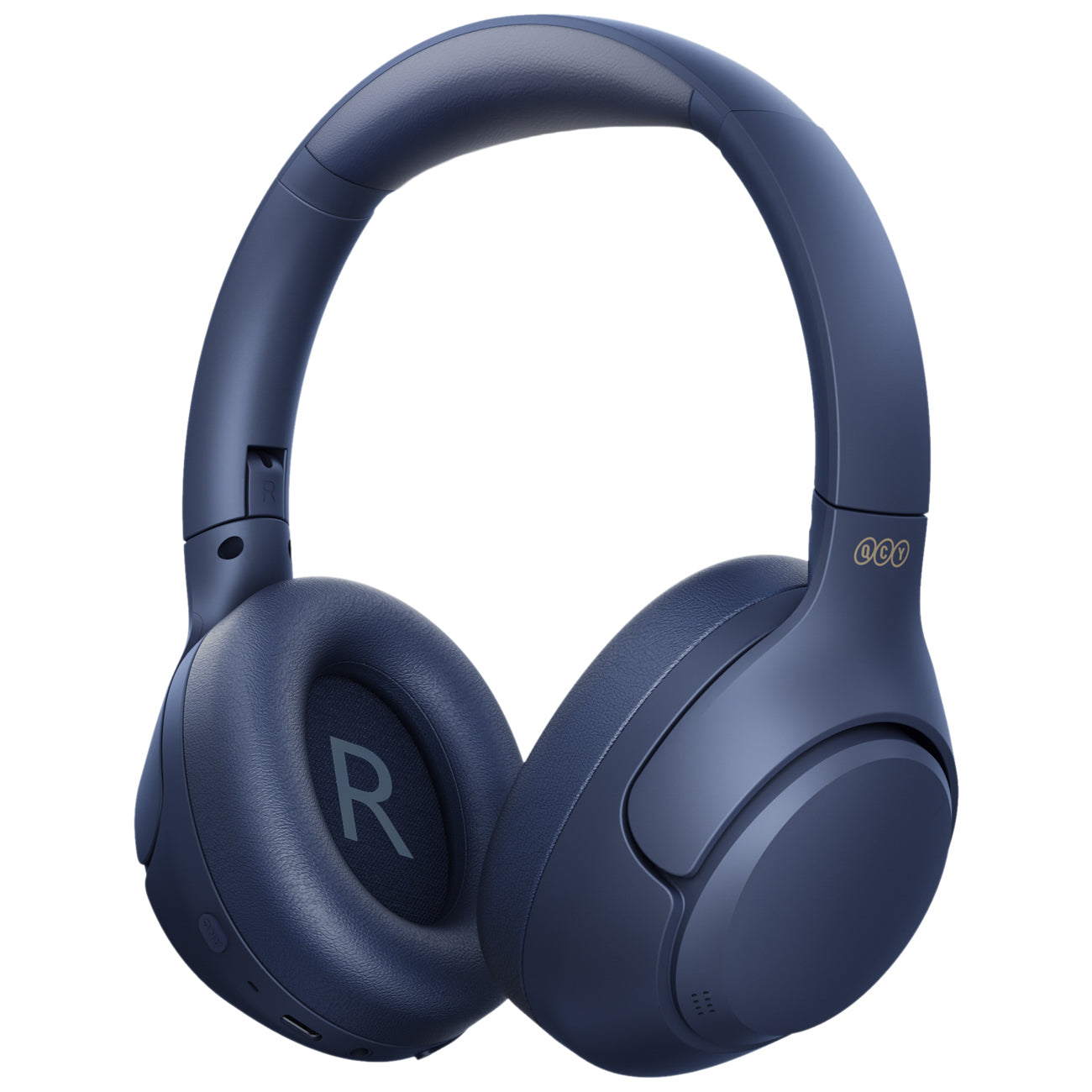 QCY H3 ant ausinės uždedamos ausinės su ANC Bluetooth 5.4 Hi-Res garsu – mėlyna -- Headphones