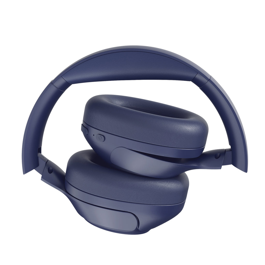 QCY H3 ant ausinės uždedamos ausinės su ANC Bluetooth 5.4 Hi-Res garsu – mėlyna -- Headphones