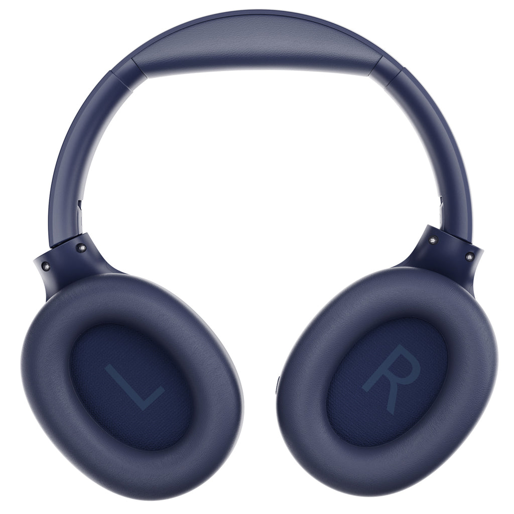 QCY H3 ant ausinės uždedamos ausinės su ANC Bluetooth 5.4 Hi-Res garsu – mėlyna -- Headphones
