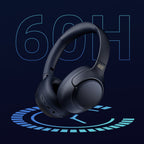 QCY H3 ant ausinės uždedamos ausinės su ANC Bluetooth 5.4 Hi-Res garsu – mėlyna -- Headphones