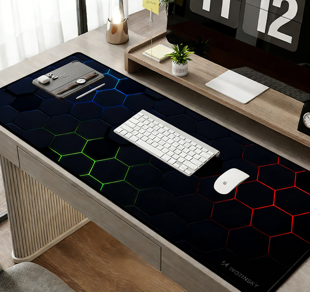 Wozinsky WPD-B800 žaidimų pelės kilimėlis 800x300mm Vandeniui atsparus su raštu - Juodas -- Uncategorized