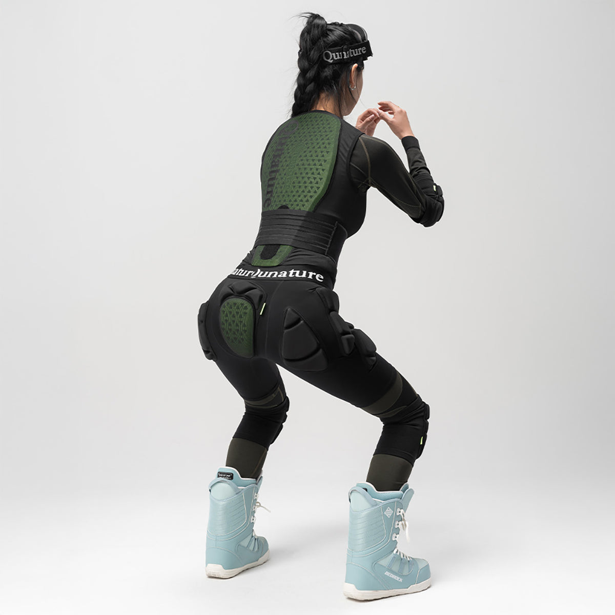 Qunature Ski Advanced L apsauginės šortės šlaunims - slidės, snoubordas, čiužiniai - juoda -- Cycling Accessories